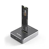 HotTopStar M.2 NVME und SATA SSD Gehäuse mit USB C-C Kabel, USB 3.1 Gen 2 10Gb/s SSD Dockingstation für SSD M.2 NVME oder SATA mit M-Key und B+M Key