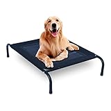 Best Goods Erhöhtes Haustierbett mit kühlender Wirkung, Hundeliege Outdoor, Hundebett für Garten und Indoor, Waschbar, Feuchtigkeitsbeständig atmungsaktiv (Grundstil), M