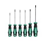 TX Schraubendreher Set für Torx Schrauben 6 tlg. mit ENSURE-Tip aus Q-50 Stahl von WIESEMANN 1893 I T10, T15, T20, T25, T30, T40 I Mit Magnetischer Spitze I 81147