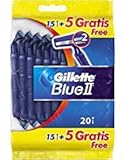 Gillette Blue II Einwegrasierer, 20 Rasierer