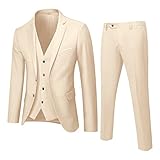 Generic Anzug Herren Slim Fit 3 Teilig Anzüge Modern Herrenanzug 3-Teilig Sakko Hose Weste für Business Hochzeit