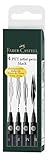 Faber-Castell 167100 - Tuschestift PITT artist pen, 4er Packung, Inhalt: S, F, M, B, schwarz