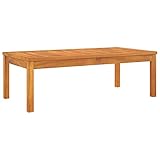 vidaXL Akazienholz Massiv Couchtisch Witterungsbeständig Beistelltisch Gartentisch Holztisch Balkontisch Gartenmöbel Teetisch 100x50x33cm