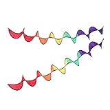 Mirnoadic Regenbogenwindspinner Zelt farbenfroh, 1pc farbenfrohe rotierende Windstreifen Spiraler Regenbogen Windmühle Buntes Wind Spinner Band für Rasengarten Yard Outdoor Dekor