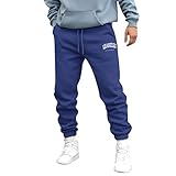 UIFLQXX Herren Herbst und Winter High Street Fashion Freizeit Loose Sport Laufen Schnürhose Pullover Hose Indoor Junge, blau, 41-44.5