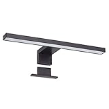 LED Spiegelleuchte Java 5W IP44 schwarz | Schranklampe 3000K warmweiß Aufbauleuchte 320Lm 30cm Spiegellampe