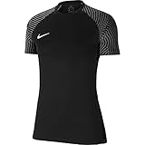 Nike Damen Dri-FIT Strike II Kurzarm-Trikot, Schwarz/Schwarz/Weiss, M