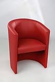 Design Cocktailsessel Sessel Clubsessel Loungesessel Club Möbel Bürosessel Praxismöbel Farbe rot