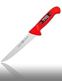 Solingen Eikaso Schlachtermesser, Metzgermesser Butcher Knife Stechmesser (18 cm), Rot