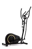 ZIPRO Burn Magnetisches Fitnessbike Heimtrainer Magnetischer Orbiter für Erwachsene bis 120kg Eine Schwungmasse Schwarz One Size 8 Schwierigkeitsstufen für das Training Herzfrequenzsensor