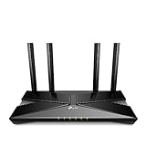 TP-Link Archer AX53 Wi-Fi 6 WLAN Router (2402 Mbit/s 5 GHz, 574 Mbit/s 2,4 GHz, 4 × Gigabit LAN-Ports, WPA3, HomeCare,kompatibel mit Alexa, Tether APP), schwarz