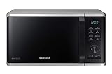 Samsung MS2AK3515AS/EG Mikrowelle, 800 W, 23 ℓ Garraum, 48,9 cm Breite, Kratzfester Keramik-Emaille-Inneraum, QuickDefrost Auftauprogramme, Silber