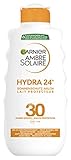 Garnier Sonnenschutz-Milch, LSF 30, feuchtigkeitsspendende Sonnencreme mit Shea Butter, Ambre Solaire, (1 x 200 ml)