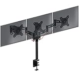 Duronic DM353 Monitorarm | Monitor Halterung 3 Bildschirme bis 22' Zoll | LCD LED Display Ständer bis 8 kg | Höhenverstellbar | Neigbar -15° bis +15° | Drehbar 360° | Monitorhalterung 3fach Arm VESA