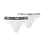 PUMA Damen Puma Iconic Women's String - (2 Pack) Thong Panties, White White, S EU