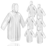 TK Gruppe Timo Klingler 8x Einweg & Einmal Regenjacke mit Kaputze - Regencape - Regenponcho -Regenumhang - transparent & wasserdicht für Erwachsene - Damen & Herren