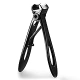 SCDMY Professionelle Nagelschneider Edelstahl Nagelschneider Zehennagel Fingernagel Maniküre Trimmer Toenail Clippers Pediküre Werkzeug (Color : Black, Size : 8.7 * 1.5cm)