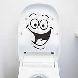 2 Stück Wc Aufkleber, Wc Deckel Aufkleber Sticker Mit Smiley Gesicht, Pvc Wasserdicht Aufkleber Toilette Lustig Karikatur, Toilette Abnehmbare Diy Aufkleber, Für Badezimmer, KüChe, Wandaufkleber usw