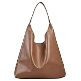 TIAASTAP Groß Handtasche für Damen Weiche Leder Tote Bag Shopper Tasche Damen Schultertasche Hobo Bag Shoulder Bag Uni Tasche Beuteltasche Tragetasche Umhängetasche mit klein Geldbörse