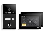 GVS - 1-Familienhaus IP Video Türsprechanlage AVS5285U - Mit 2x7 Zoll Monitor, App, HD-Kamera & Türöffner Funktion (Fingerprint/RFID) - Türklingel | Sprechanlage | Gegensprechanlage