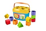 Fisher-Price Babys Erste Bausteine | Babyspielzeug ab 6 Monate, 9 Monate | Steckspiel ab 1 Jahr | Motorikspielzeug ab 6 Monate | Baby-Sortierspiel mit Sortierbox | Lern- & Formensortierspiel, FFC84