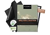 TIFOMIL Dauerbackmatte Dauerbackfolie 3er Set Schwarze-Backmatte Backofen - Matte - Unterlage - Folie Premium wiederverwendbar Backpapier BBQ Matte Grillmatte spülmaschinenfest 33x40cm backen grillen