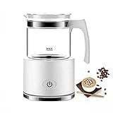 SAVAAL Milchaufschäumer Für Kaffee, 250 Ml Automatischer Weichschaumbereiter, Automatisch Abnehmbarer Milchschaum Mit Heiß- Und Kaltfunktion, Für Latte, Cappuccino, Heiße Schokolade