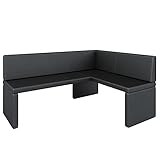 Eckbank Akiko Corner Bench - Eckbankgruppe für Ihrem Esszimmer, Küche modern, Sitzecke, Essecke. Perfekt für Küche, Büro und Rezeption. Solide und Starke Verarbeitung. (Soft 11, 168x128cm rechts)