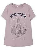 NAME IT Girl's NKFOLIBINA HARRYPOTTER SS TOP WAB T-Shirt, Mauve Shadows, 146/152