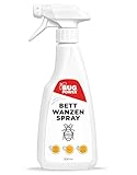 BugPower Anti Bettwanzen Spray 500ml - geruchsneutral - hochwirksames Mittel gegen Bettwanzen - schützt vor Neubefall - hinterlässt Keine Flecken