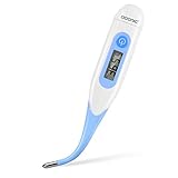 Fieberthermometer, Adoric Digital Fieberthermometer am besten zu lesen & Monitor Fieber Temperatur in 10 Sekunden von Rektal-, Oral- & Achselthermometer für Baby, Kinder, Erwachsene und Tiers