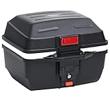 vidaXL Motorradkoffer Wasserdicht Top Case Motorrad Roller Rollerkoffer Helmkoffer Topcase Koffer Motorradtasche Schwarz 24L für 1 Helm