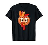 Thanksgiving Kürbis Truthahnfeder Kopfschmuck Warbonnet T-Shirt