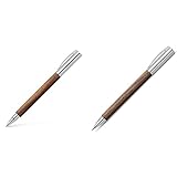 Faber-Castell 148585 - Tintenroller Ambition, Nussbaum, 1 Stück & 138531 - Drehbleistift AMBITION, Nussbaum, 1 Stück, Walnut