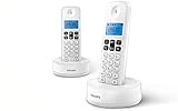 Draadloze telefoon Philips D1612W/34 1,6' 300 mAh GAP (2 pcs) Wit (S0424397)