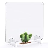 LF LOIAAFEL Trennwand schreibtisch,Plexiglas schutzwand,Plexiglas-Virenschutz Hustenschutz,plexiglass shield for desk 50x50cm,Geeignet for Rezeption,Shop,Besprechung,Schreibtisch plexiglasscheibe