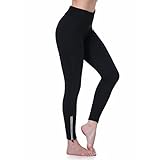 Fahrradhose Damen Lang Winter Thermo Radlerhose Damen Gepolstert Lang Elastische Schnell Trocknend Schwarz XL