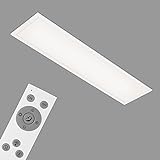 Briloner Leuchten Deckenlampe, LED Panel dimmbar, Farbtemperatursteuerung, inkl. Fernbedienung, 23W, 2.200 Lumen, Weiß, Kunststoff, 23 W, 1000x250x61mm (LxBxH)