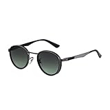 HANYX Runde Retro-Sonnenbrille für Damen und Herren, trendiges Fahren, Angeln, Golf, UV400-Schutz, reflektierende Gläser, Gun-Gray-Green, Medium