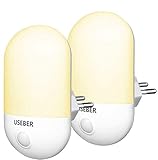 Nachtlicht Steckdose,[2 Pack] Nachtlicht Kinder mit Dämmerungssensor,Automatisch ON/OFF Steckdosenlicht,Nachtlampe für Baby,Schlafzimmer,Badezimmer,Flur(WarmWeiß)