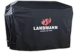 LANDMANN Premium Wetterschutzhaube | Aus robustem Polyestergewebe | Wasserdicht, UV-beständig, Atmungsaktiv, Kältebeständig | Geeignet für Grillchef Gasbräter & Holzkohlegrillwagen [60 x 96 x 120 cm]