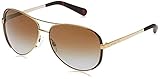 Michael Kors Damen Chelsea MK5004 Sonnenbrille, Braun (gold/braun-braun verlauf polarisiert 1014T5), Large (Herstellergröße: 59)