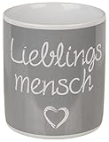 Out of the blue XXL Becher Tasse »Lieblingsmensch« Steingut im Geschenkkarton 850ml, 1 Stück (1er Pack)