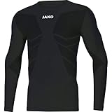 JAKO Unisex Kinder Comfort 2.0 Kinder Longsleeve, Schwarz, 11-13 Jahre EU