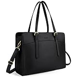 ECOSUSI Laptop Handtasche Damen Laptoptasche 15,6 Zoll Shopper Damen Groß Aktentasche Leder Businesstasche Schultertaschen Arbeitstasche Notebooktasche