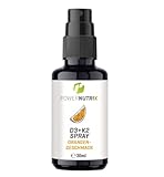 Power-Nutrix Vitamin D3+K2 30ml Spray - 1000 IE Vitamin D pro Sprühstroß | Geschmack: Orange