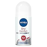 NIVEA Dry Comfort Deo Roll-On (50 ml), zuverlässiges Anti-Transpirant mit Mineralien für ein trockenes Hautgefühl, mit 72h Schutz und Dual-Active-Formel