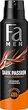 Fa Men Deodorant & Bodyspray Dark Passion mit sinnlich-frischem Duft, 48h Schutz, 150 ml