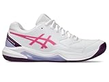 Asics Damen Gel-Dedicate 8 Padel Sneaker, White Dragon Fruit, 42 EU