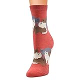 IQYU Weihnachtssocken-Stoppersocken Damen Herren - Overknee Socken Flauschige Socken Rutschfeste Thermosocken Bunte Socken Damen Socken Overknee Socken Thermosocken Weihnachtssocken